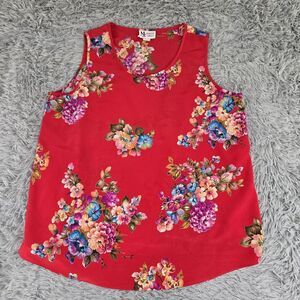 Maggie Sweet Floral Bouquet‎ 5090 Womens 1X Pullover Sleeveless Tank Top